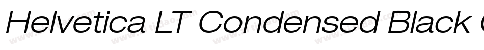 Helvetica LT Condensed Black Oblique字体转换